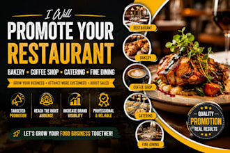 promote your restaurant, bakery, coffee shop, catering, fine dining services