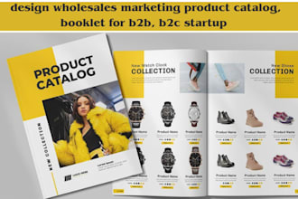 design b2b b2c electronics device product catalog, tech datasheet brochure