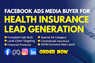 run meta facebook ads media buyer for health insurance lead generation