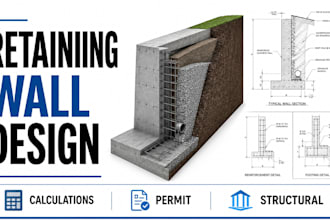 design retaining walls with structural calculations for permit