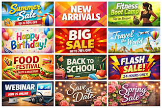 design modern and professional banners for your brand