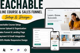 design teachable online course teachable website teachable sales funnel