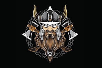 design high quality viking logo with free source file