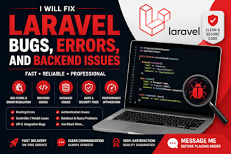 fix laravel bugs, errors, and backend issues