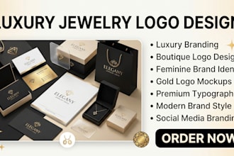 design luxury jewelry logo, boutique branding, fashion brands and brand identity