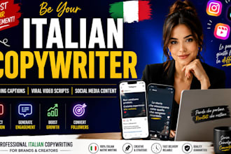 be your italian copywriter for engaging social media captions and video scripts