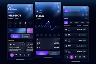 develop fintech app, crypto wallet app, exchange website, blockchain wallet app