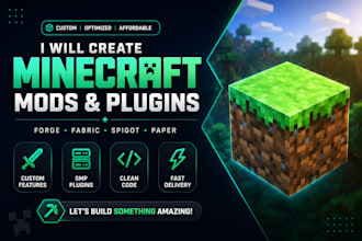 develop custom minecraft mods and smp plugins