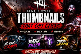 design viral dead by daylight youtube thumbnails