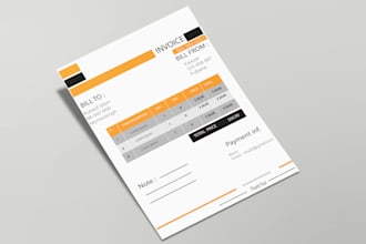 design a professional editable invoice, quotation, receipt and letterhead