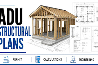 create adu structural permit plans and engineering calculations