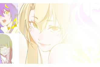 draw anime colored sketch