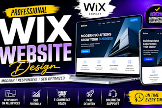 design modern wix website, wix store, or wix landing page