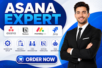build asana notion monday CRM and jira productivity systems with custom notion