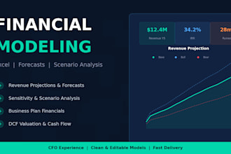 create a financial model with projections and scenario analysis