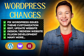 do wordpress changes, wordpress edits, wordpress customization, layout fixes