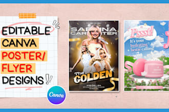 create professional canva poster flyer designs