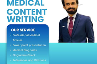 write professional medical and healthcare articles