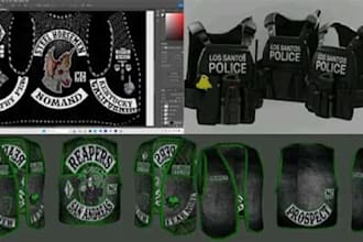 fivem clothing, eup mc kutties vests chains for fivem roleplay servers