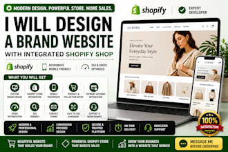 design a brand website with integrated shopify shop