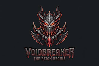 design a dark and powerful villain inspired logo for your brand