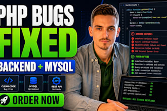 fix PHP bugs, errors, and backend issues
