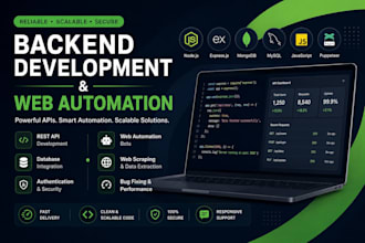 build backend apis and web automation