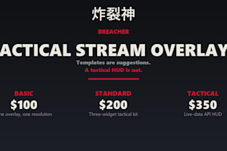 build a custom fps stream overlay with tactical hud design