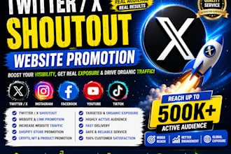 promote website, share link, do twitter shoutout to USA UK audience