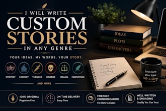 write custom short and long stories in any genre