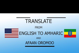 translate english to afaan oromo professionally