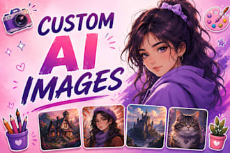 create custom digital art and anime style digital art images for you using ai