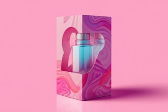 create modern product packaging design with dieline