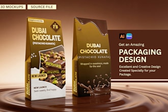 product packaging design, label, box, bottle, and pouch