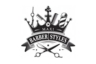 design minimalist luxurious barber salon logo