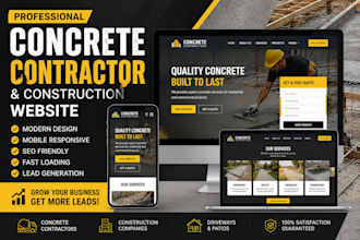 create concrete contractor and construction website