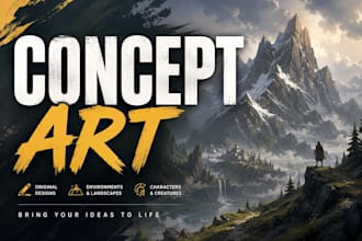create custom digital art concept art for you using ai