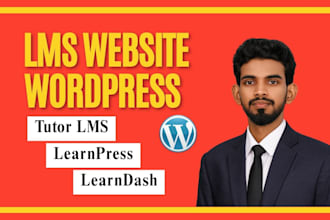 create an online course lms website or e learning portal