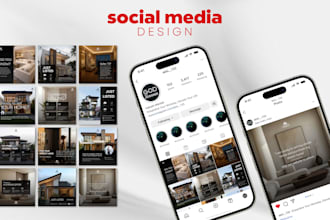 real estate, fintech, restaurant for instagram social media post
