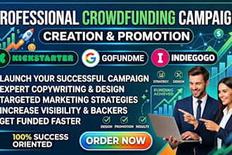 promote and do kickstarter or indiegogo crowdfunding campaign creation
