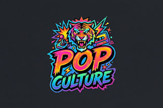 design a bold and trendy pop culture logo for your brand