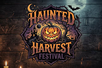design a spooky and creative halloween logo for your brand or event