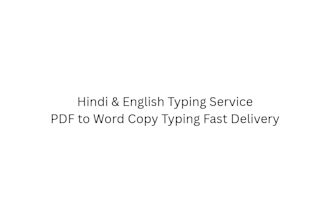 do hindi and english typing, PDF to word and copy typing
