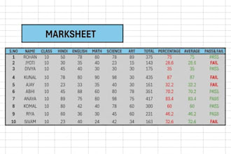 make professional attendance and result sheets in excel