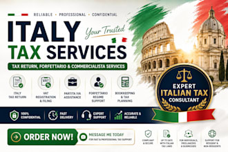 be your italian tax consultant for italy vat, tax filing and commercialista