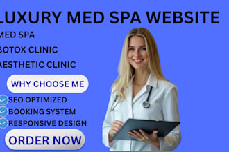 design med spa website, botox clinic and aesthetic clinic website