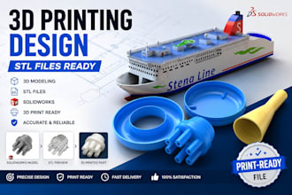 create 3d printing design and stl files