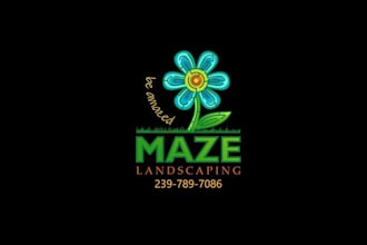 creative landscaping lawn logo for tropical island community