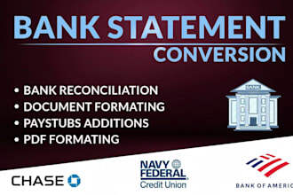 convert bank statement to editable format