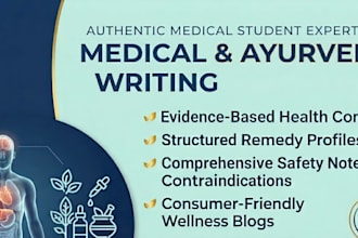write professional medical articles and ayurvedic remedy content